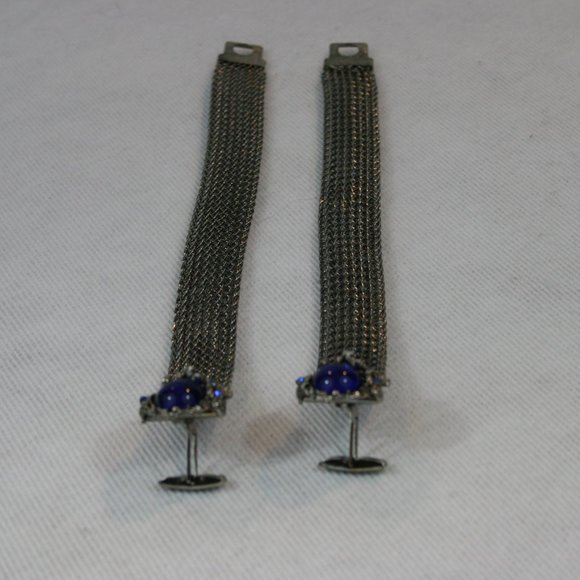 Rare Vintage 40's Carriage House "CARRIBANDS" Silver Cuff Links in original box - Picture 8 of 12